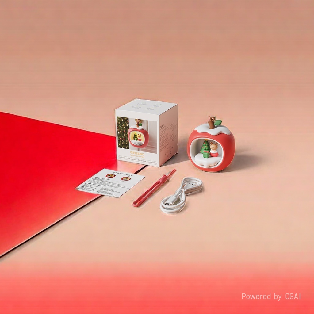 Apple House atmosphere light, wishing Apple, cute shape, beautiful decoration, warm light, warm night light Application Scenario