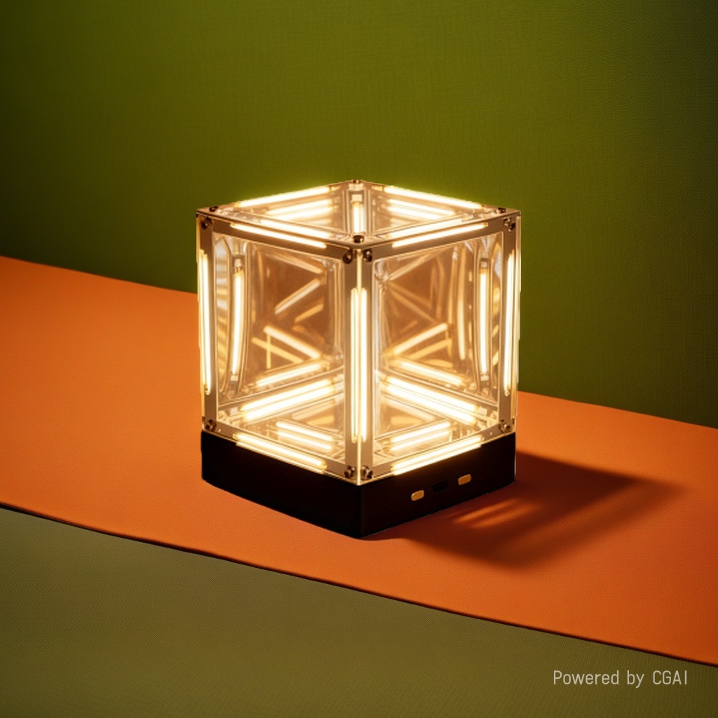 Four-dimensional space desktop ambient light small box space ambient light yellow and white light recharge and plug dual-purpose Application Scenario