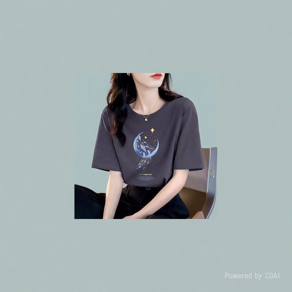 女式T恤实物图