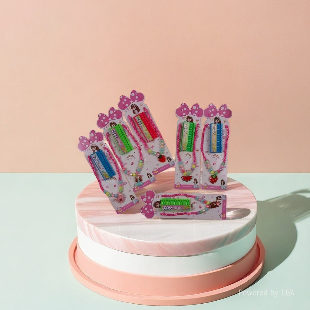 Children's DIY knitting machine toys, harmonica necklace sets, children's makeup dolls, new accessories Specification image