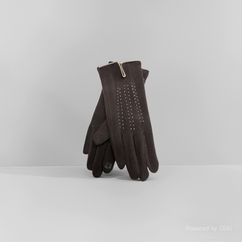 New touch screen warm PU leather gloves for winter cycling for both men and women, thickened and fleece gloves Specification image