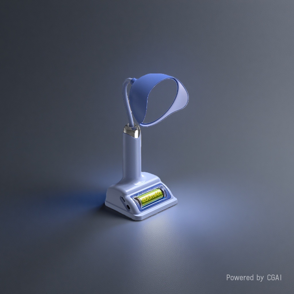 This fashionable desk lamp features a high-end color-blocking design with three color temperature Settings and a silicone hose for multi-angle bending adjustment