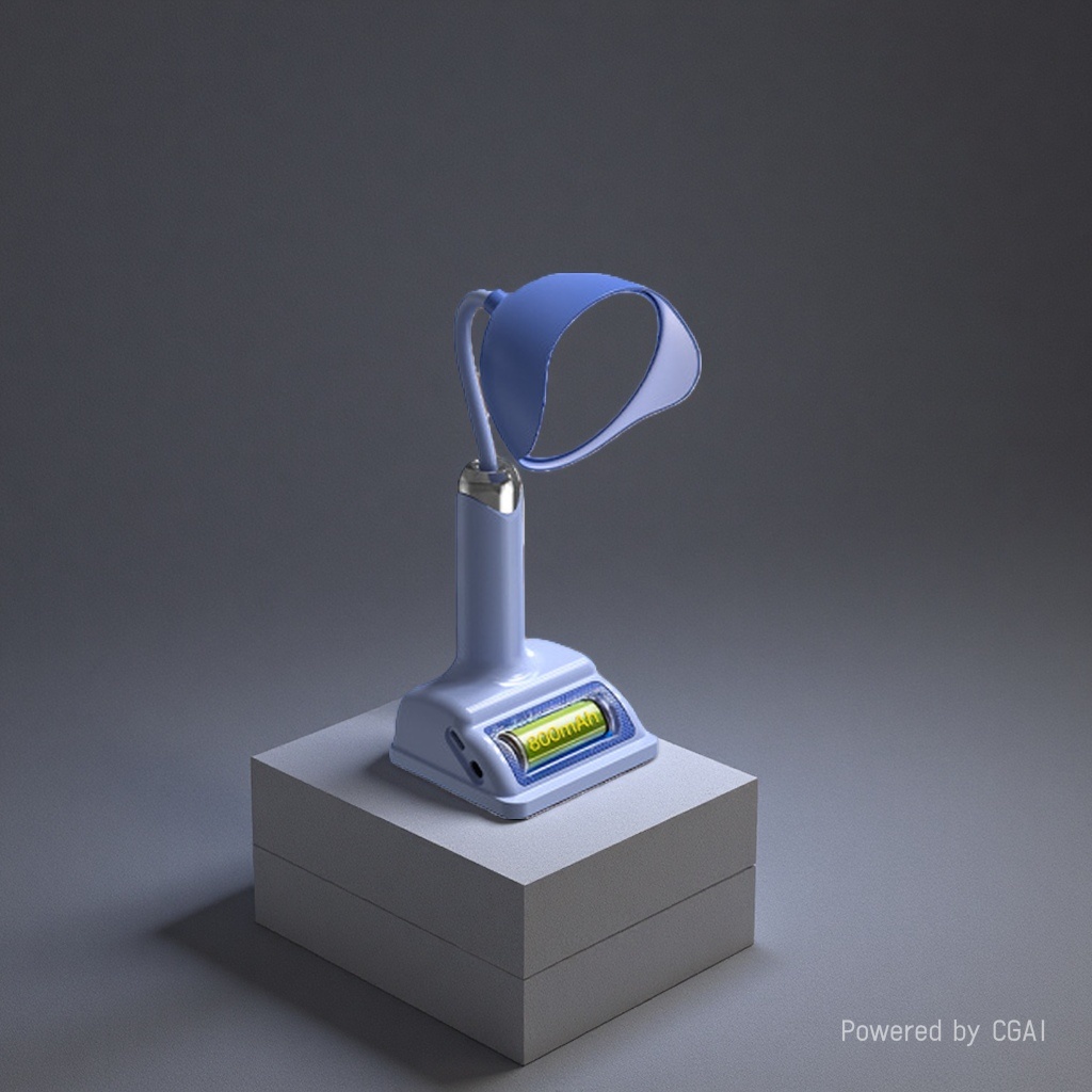This fashionable desk lamp features a high-end color-blocking design with three color temperature Settings and a silicone hose for multi-angle bending adjustment details Picture