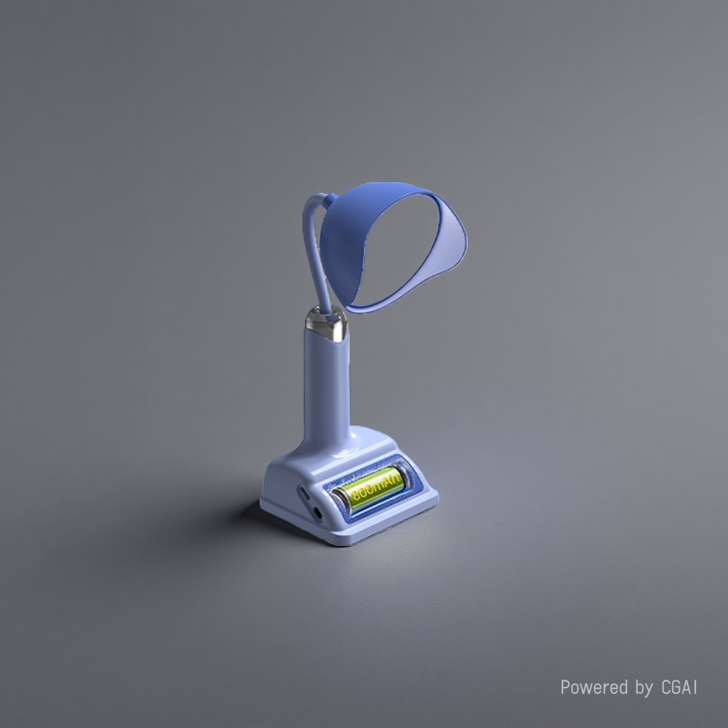 This fashionable desk lamp features a high-end color-blocking design with three color temperature Settings and a silicone hose for multi-angle bending adjustment Specification image
