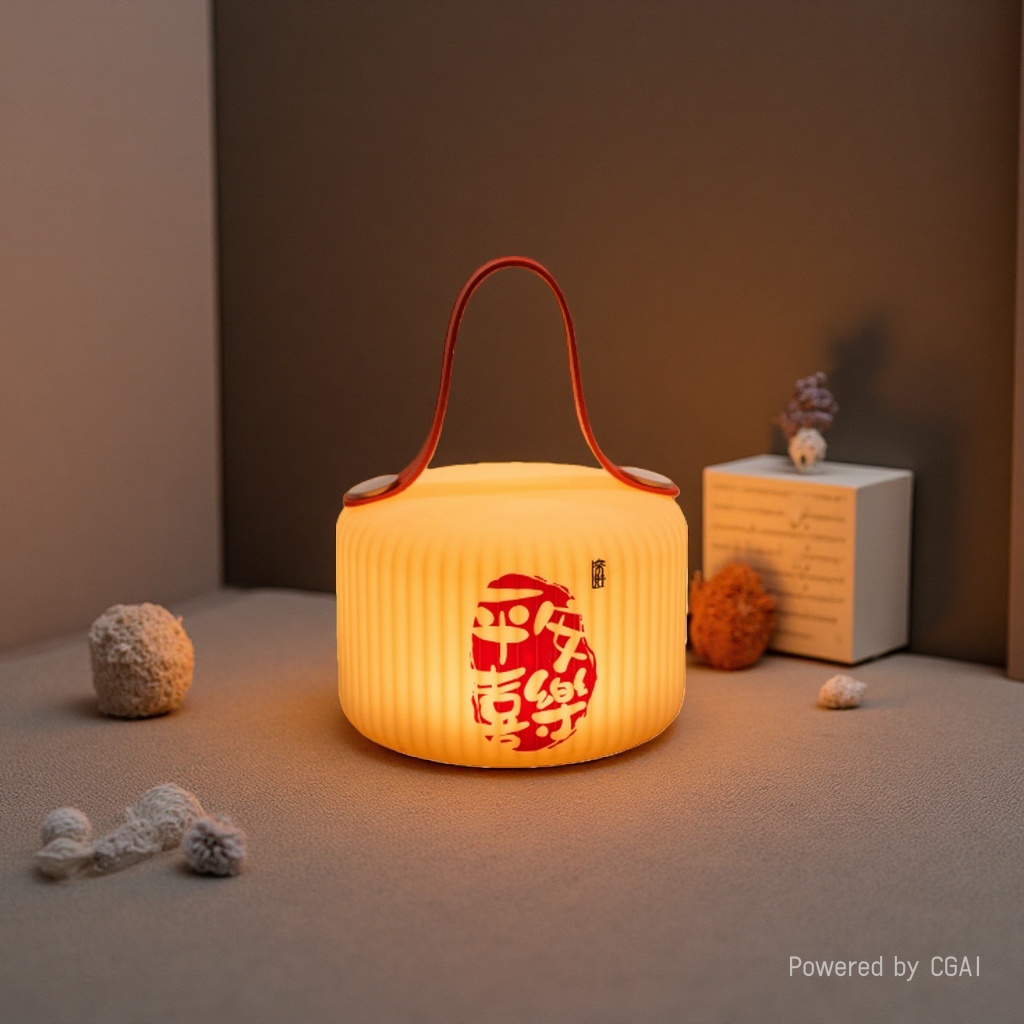 Lantern lamp, home table lamp, garden villa, hotel creation lamp, soft silicone, pat sensing