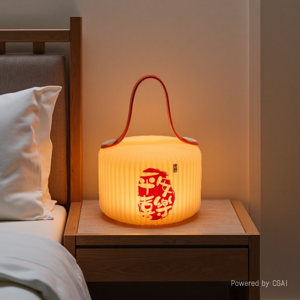 Lantern lamp, home table lamp, garden villa, hotel creation lamp, soft silicone, pat sensing Specification image