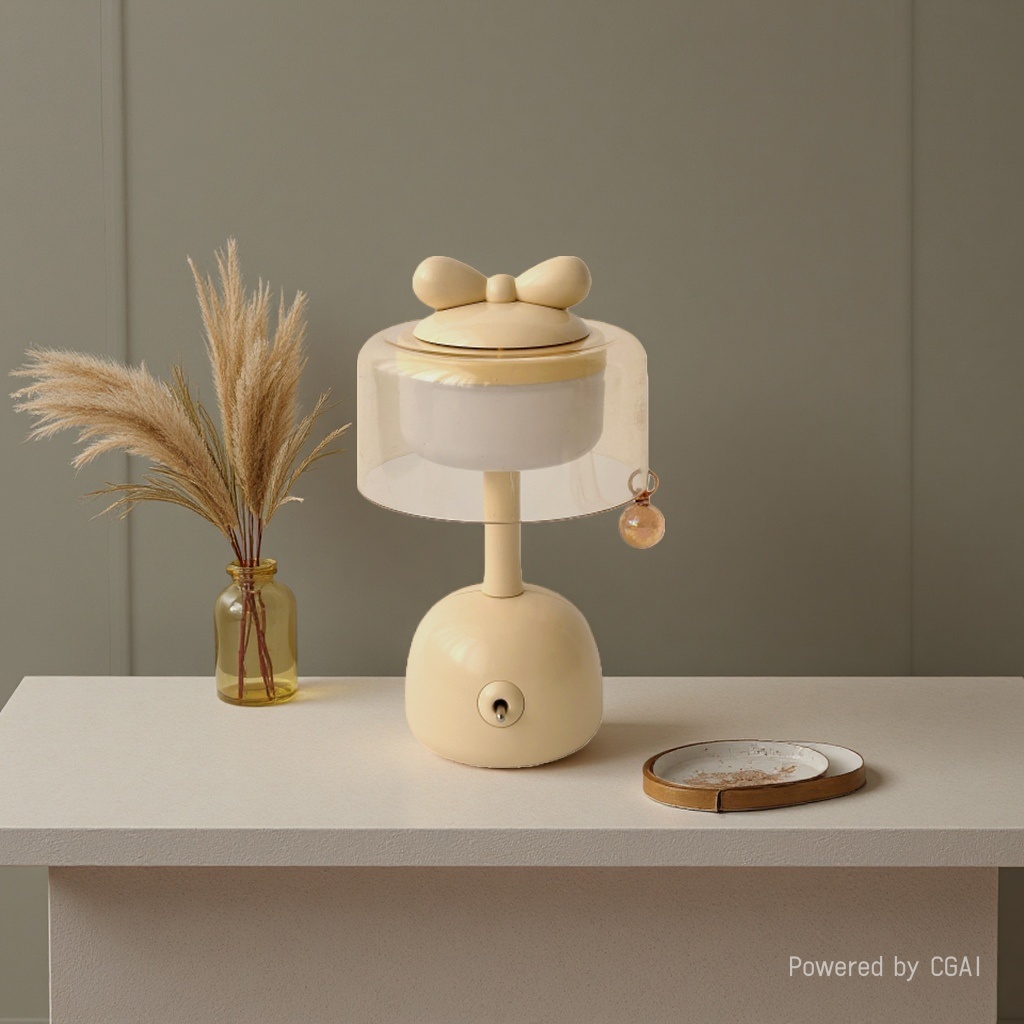 Bow-shaped simple night light, desktop night light, bedroom dormitory, romantic and cute, girlish heart Specification image