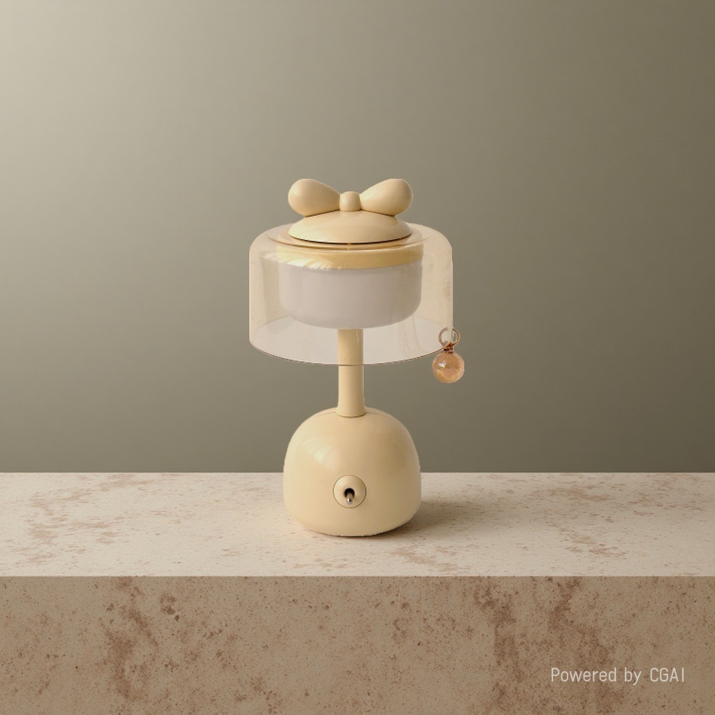 Bow-shaped simple night light, desktop night light, bedroom dormitory, romantic and cute, girlish heart details Picture