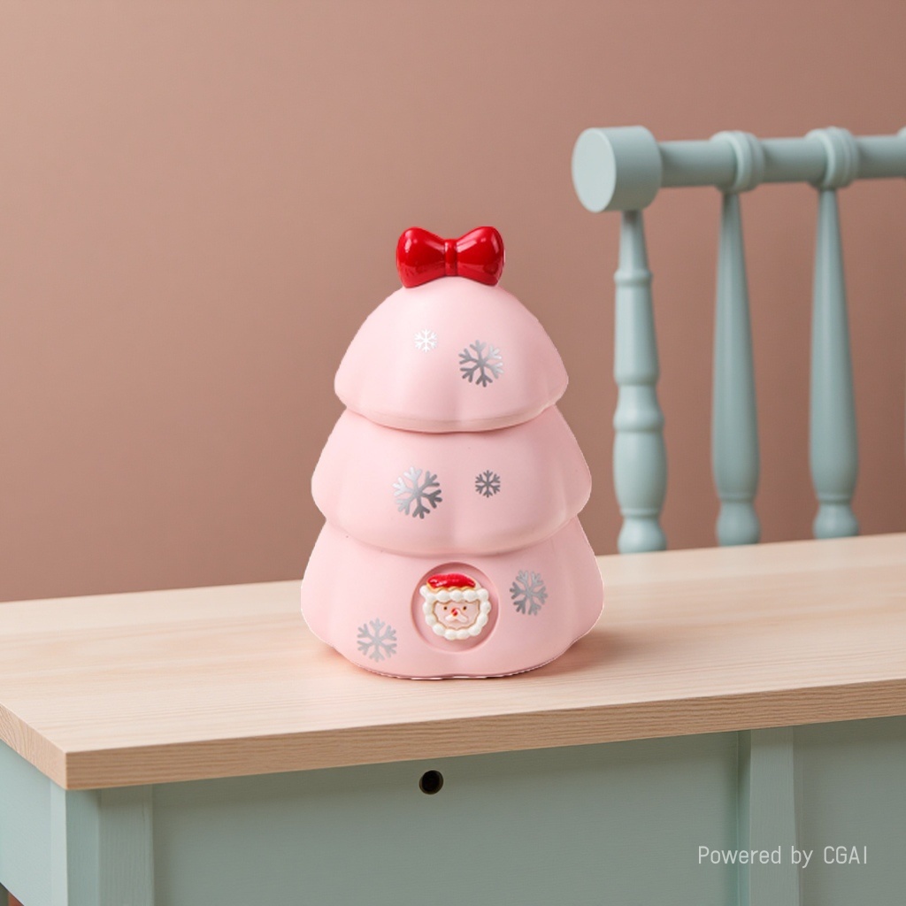 New Christmas desk lamp with LED, cute DIY, handcrafted cream lamp, small desk lamp for student dormitories details Picture