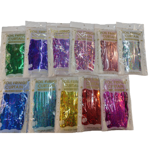 1X2M 1.6-thread laser dot door curtain, rain silk curtain, colored stripe decals, festival venue decoration Item Picture