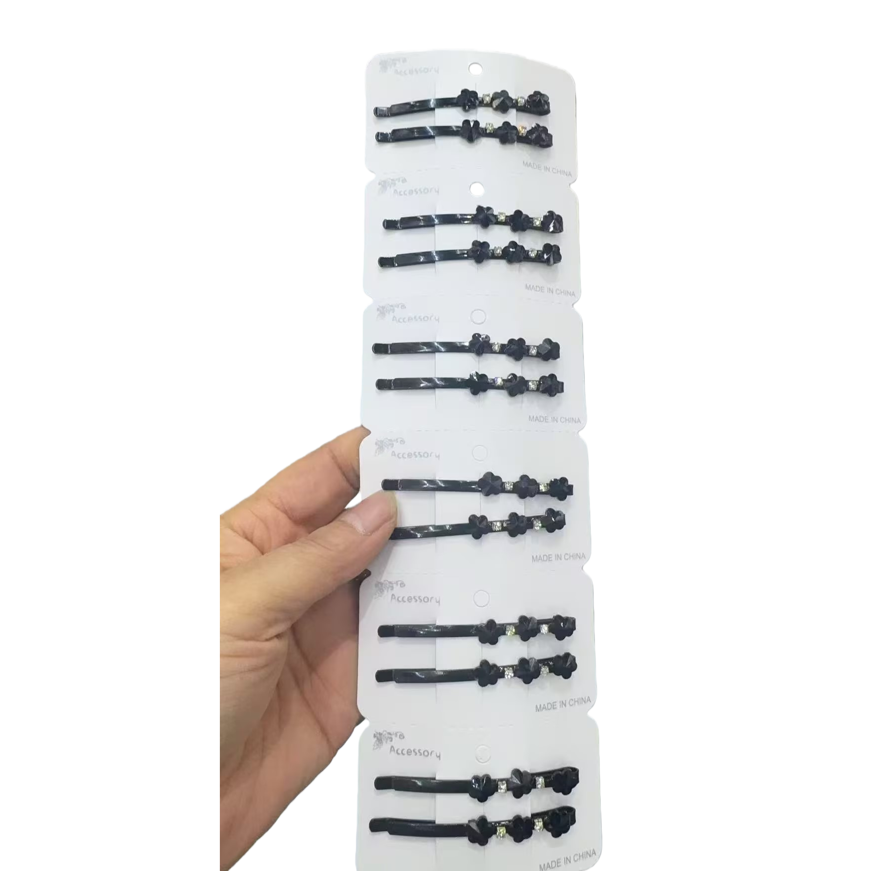 مشابك فولاذية ذات حديد عالية في مشبك شعر أسود على مشبك شعر مشوي على جانبي مفرش الغاز Item Picture