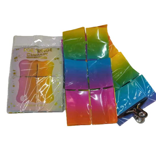 1X2M 2-thread macaron colorful square door curtain with decorative stripes and latte art for party supplies Item Picture