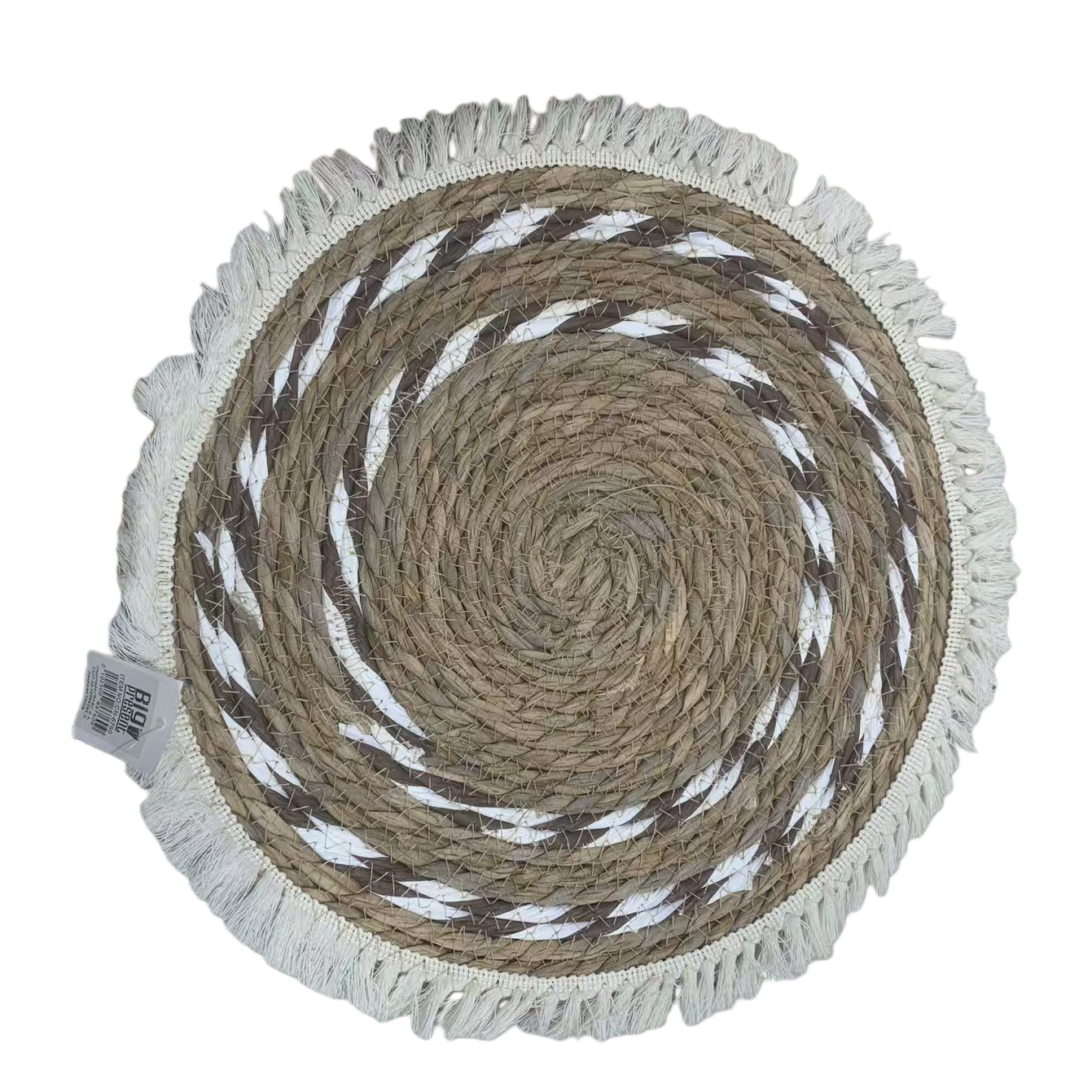 Sisal woven round home carpet, plush patchwork floor mat, worship carpet, children's cute floor mat Item Picture