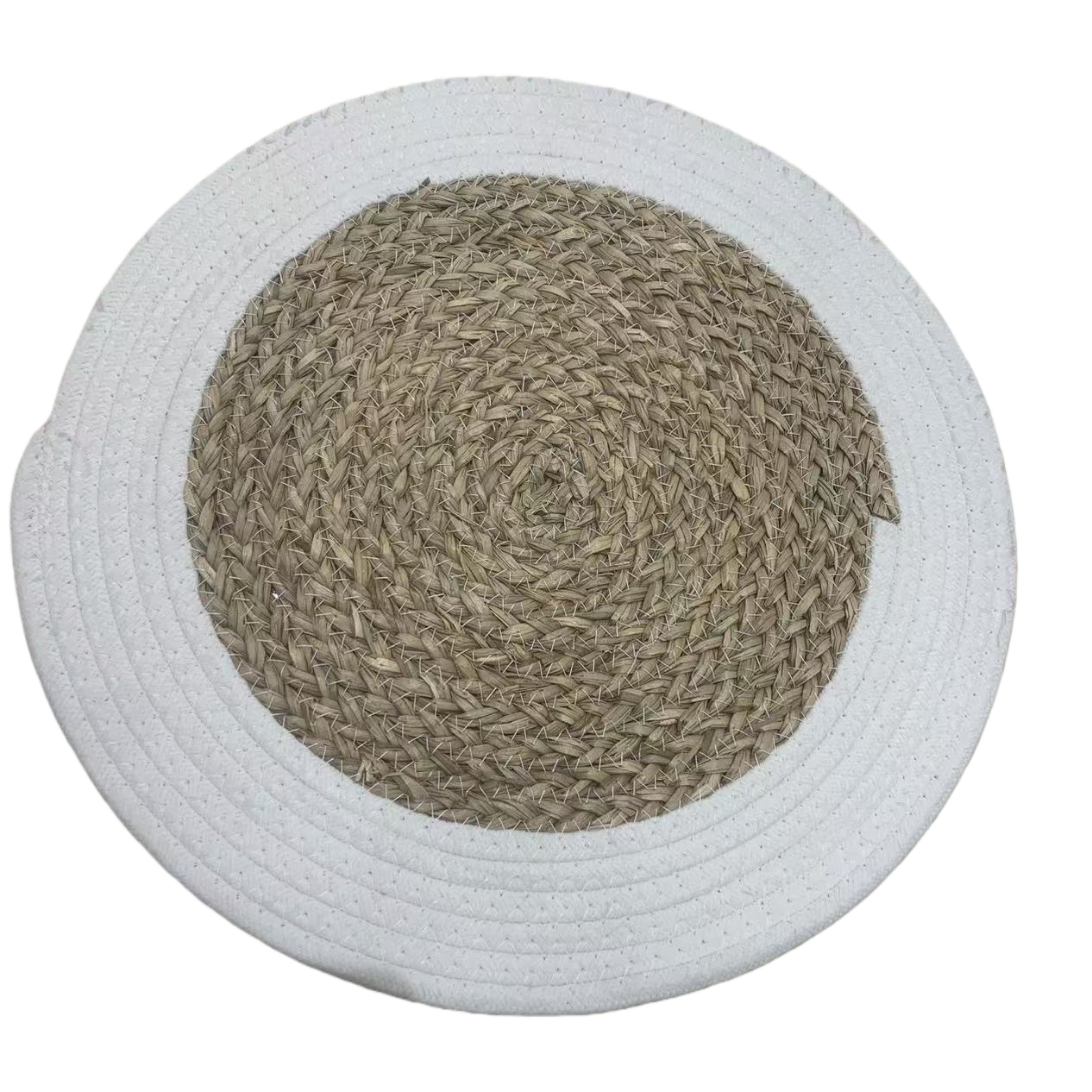 Woven round floor mat, 120cm thick anti-slip carpet for living room and bedroom Item Picture