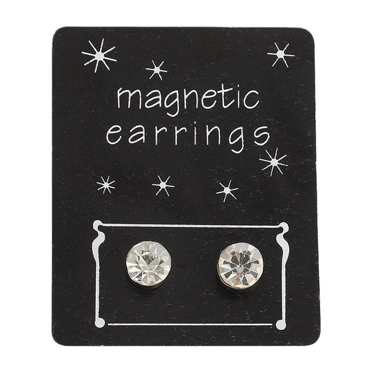 Cross-border premium products: Magnetic color diamond earrings without ear holes, strong magnetic iron magnet, male and female fake stud earrings. 091738325 Item Picture