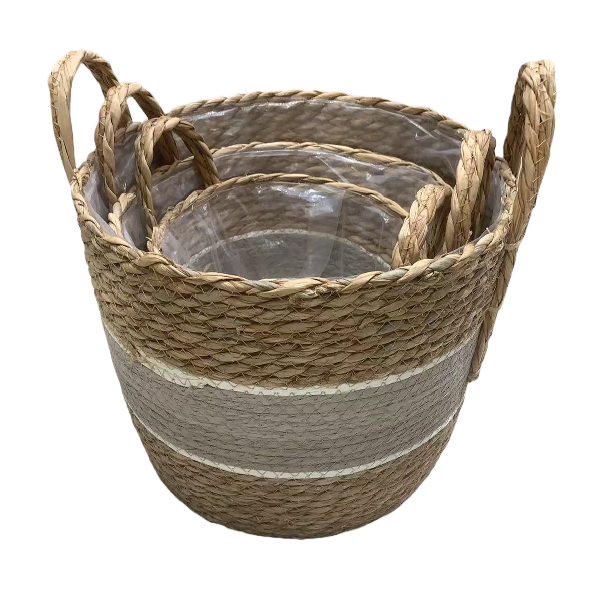 Wedding ironwork road guide flower basket, scented sheet, knitted flower decoration flower basket Item Picture