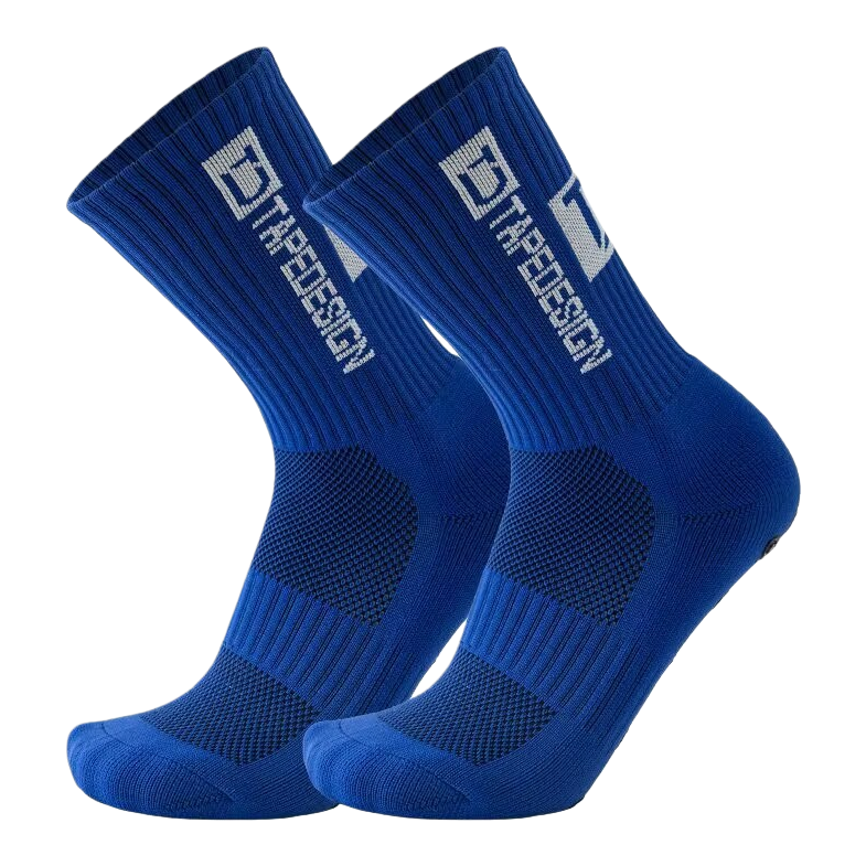 Blue sporty casual cotton socks for men and women, long and trendy socks Item Picture