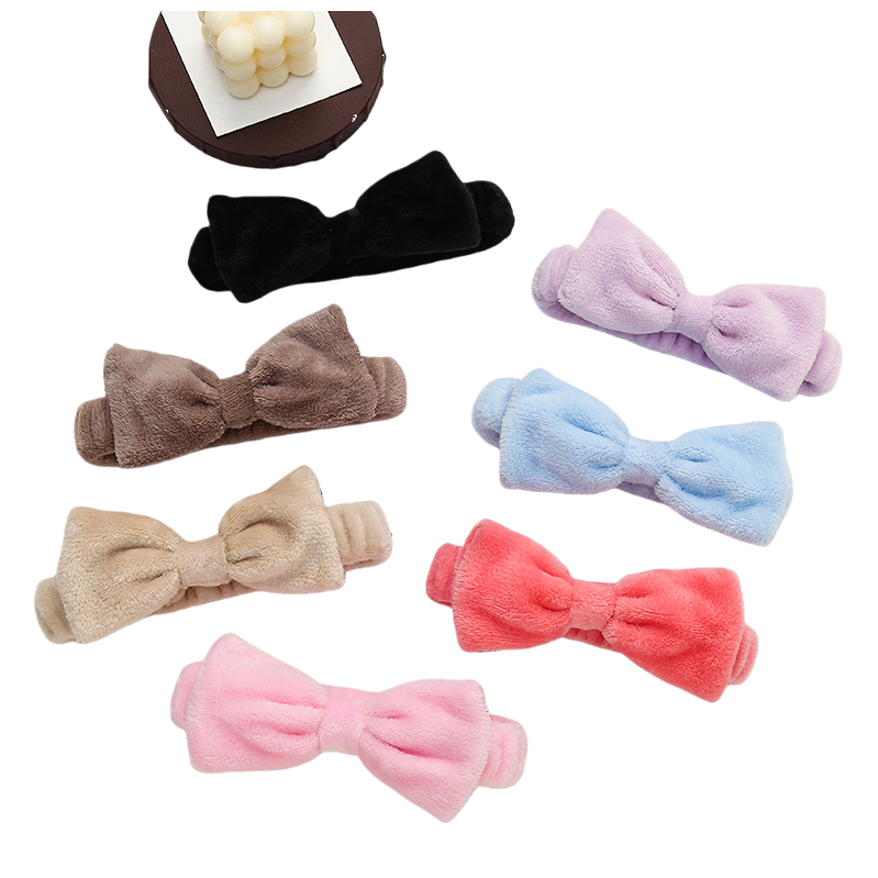 Plush bow acetate clip, shark clip, hairpin, fashionable hair clip Item Picture