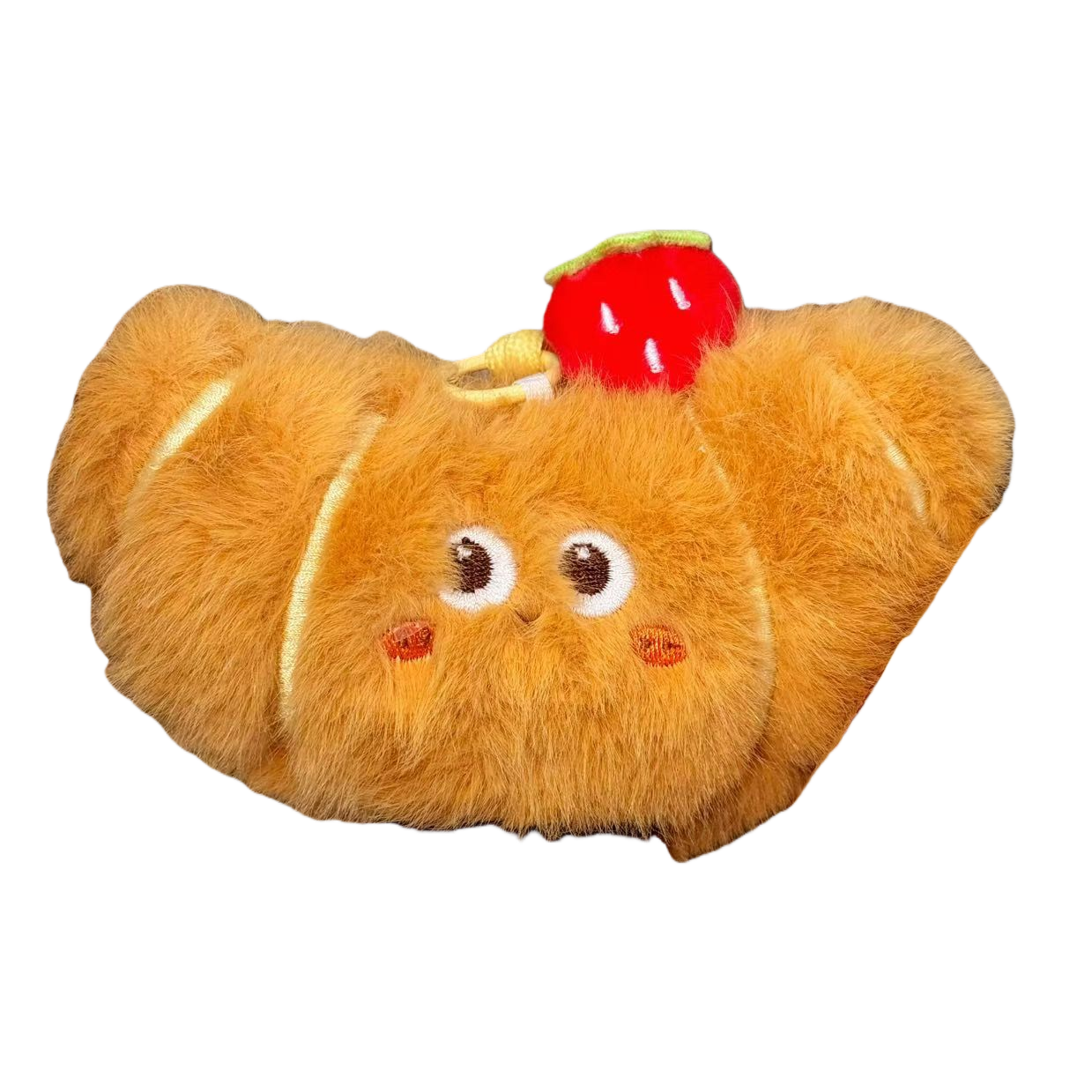 Creative plush croissant bread doll pendant, girlish, versatile food doll pendant, keychain back packaging Item Picture