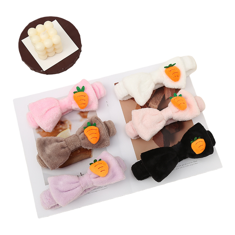 Cute carrot-shaped plush bow hair accessories and other hair accessories Item Picture