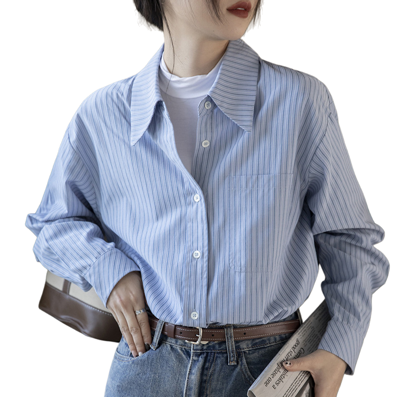 女装女式宽松时尚休闲/衬衣女长袖职业/老年夏天衣服/衬衫领内衬/苎麻套装白底实物图