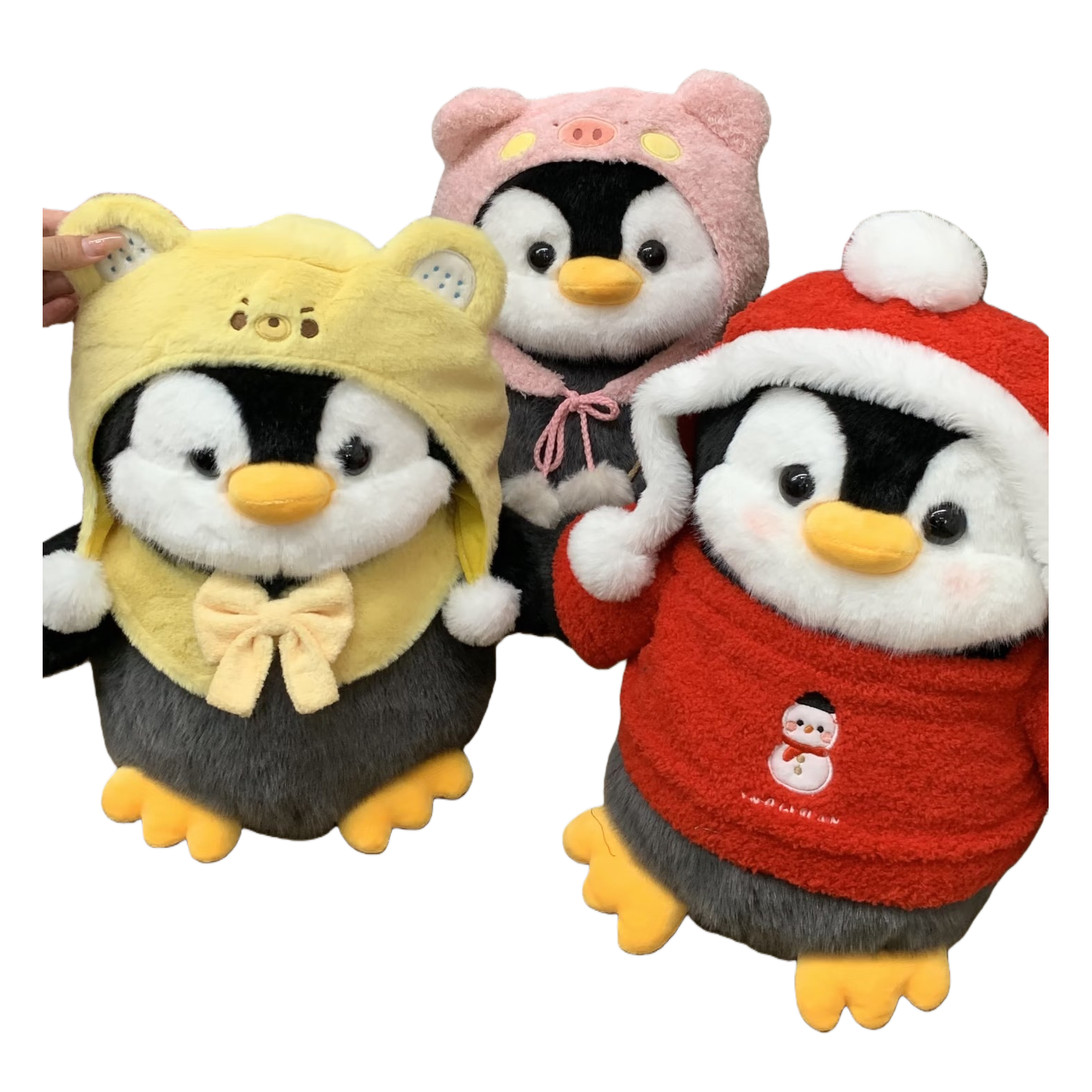Dress-up penguin dolls, hat-wearing penguin plush toys, soothing stuffed dolls, polar animal figurines, birthday gifts Item Picture