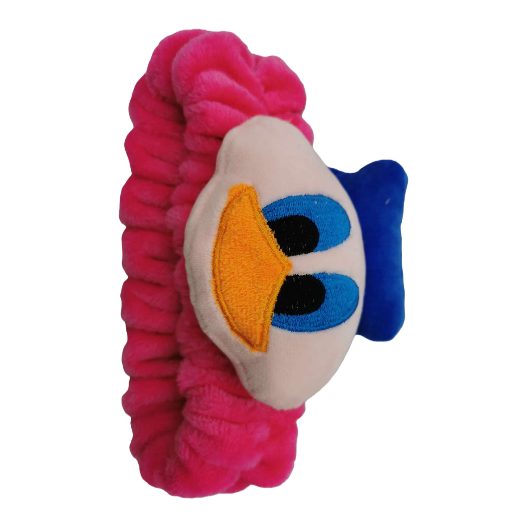 Pink plush duck face, large intestine hair band, hair accessory, square scarf accessory Item Picture