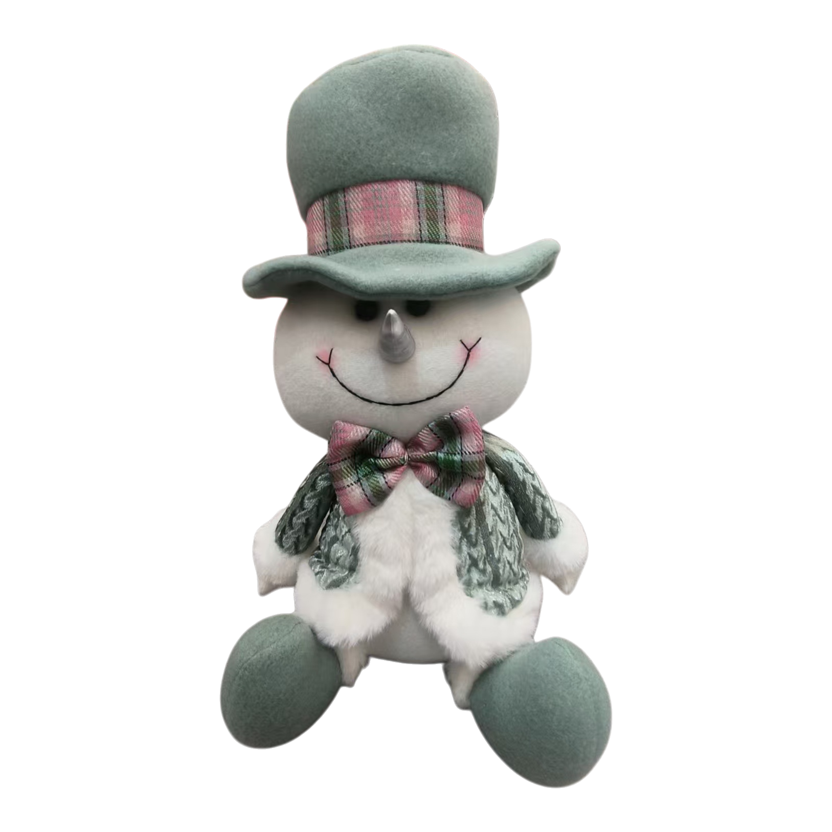 Christmas snowman, green hat doll, Christmas gift, souvenir, Christmas decorative doll Item Picture