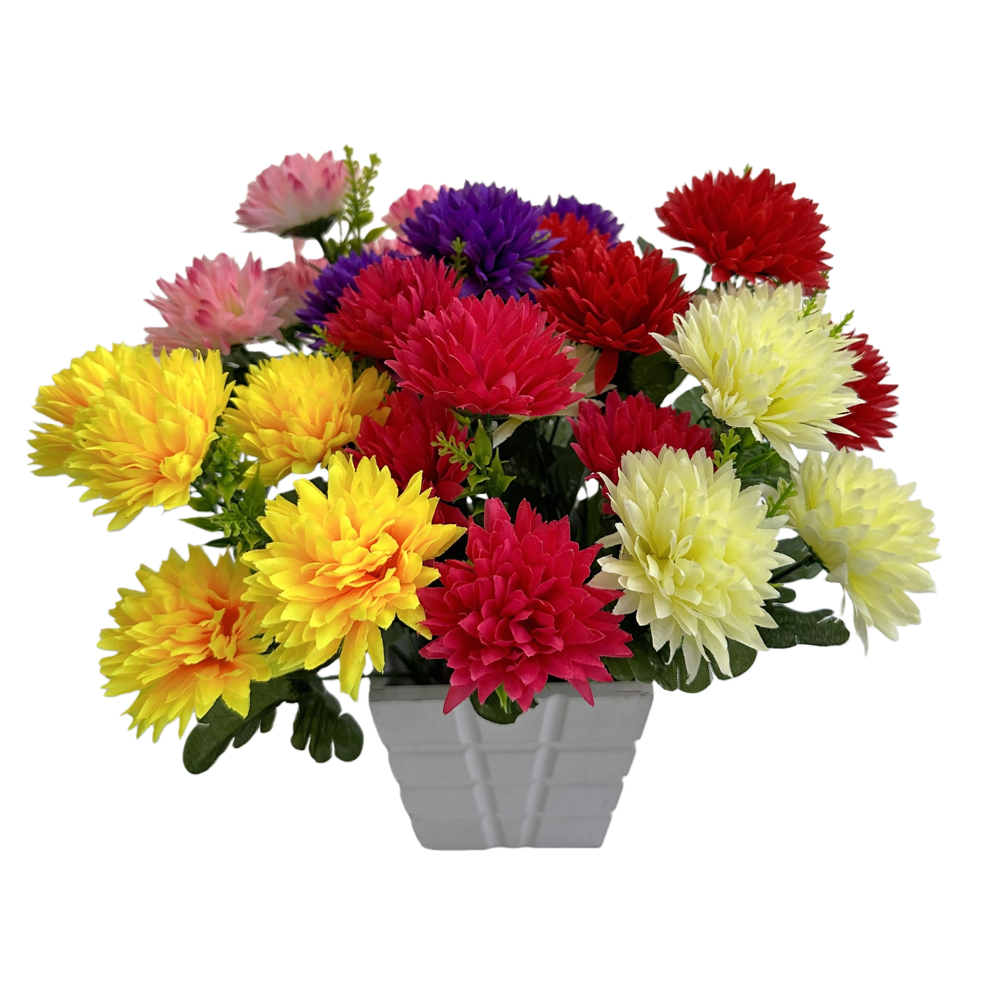 Peony simulation large bouquet, hand-made flower, miniature plant model, artificial flower, plastic potted plant with flowerpot and small pebbles Item Picture