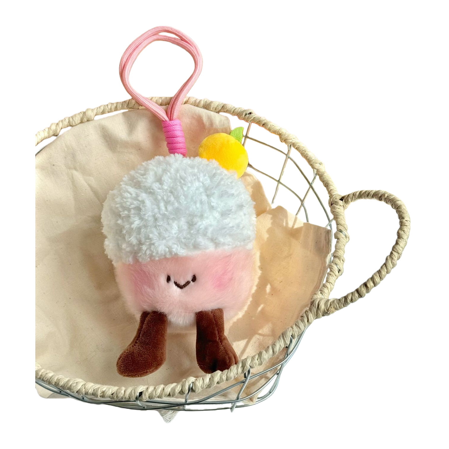 Super cute and adorable Q-version plush cake figurine pendant, a heartwarming girl's table companion, dessert doll plush toy Item Picture