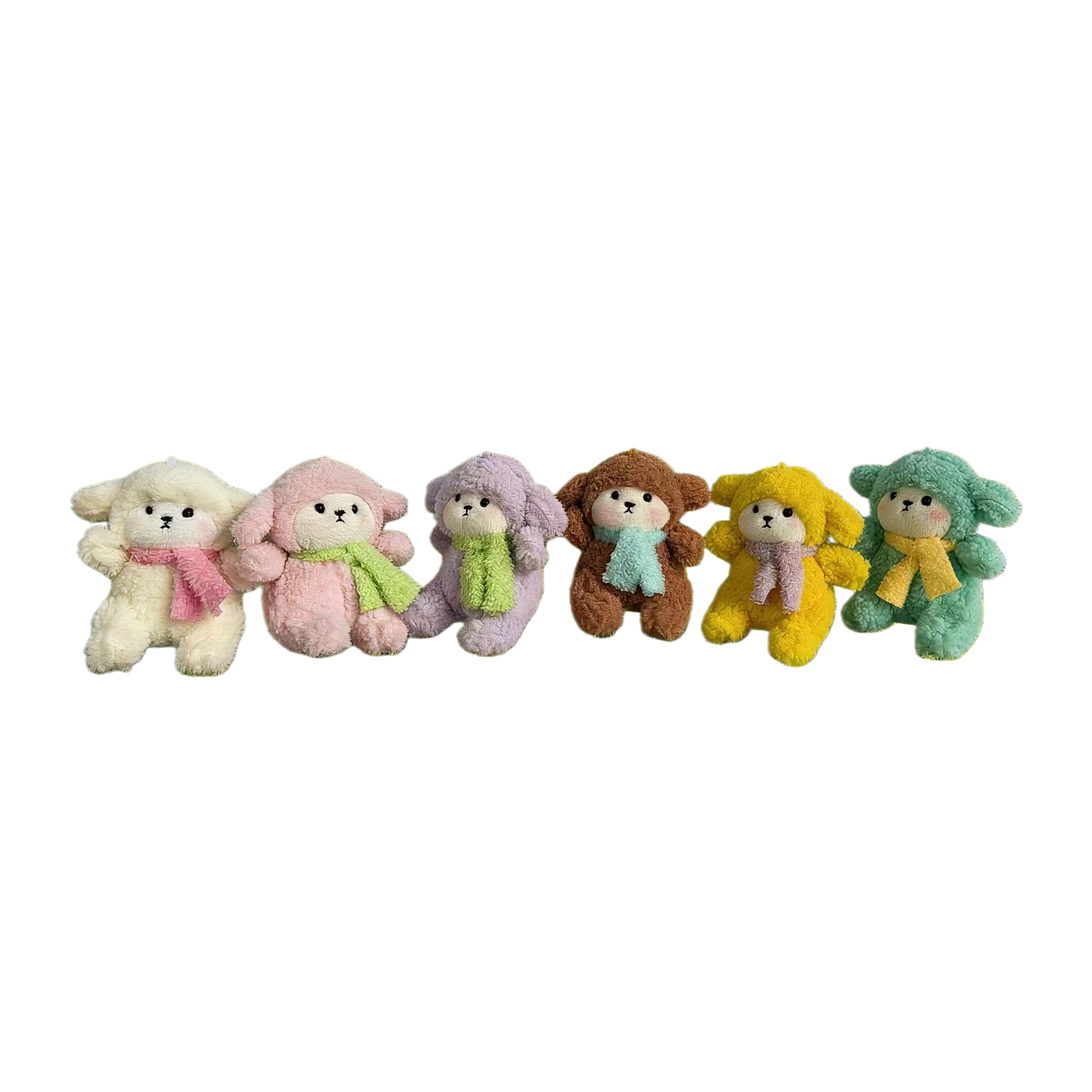 Wholesale of cartoon football, curly little sheep pendants, plush toys, claw machines, dolls, bags, pendants and keychains Item Picture