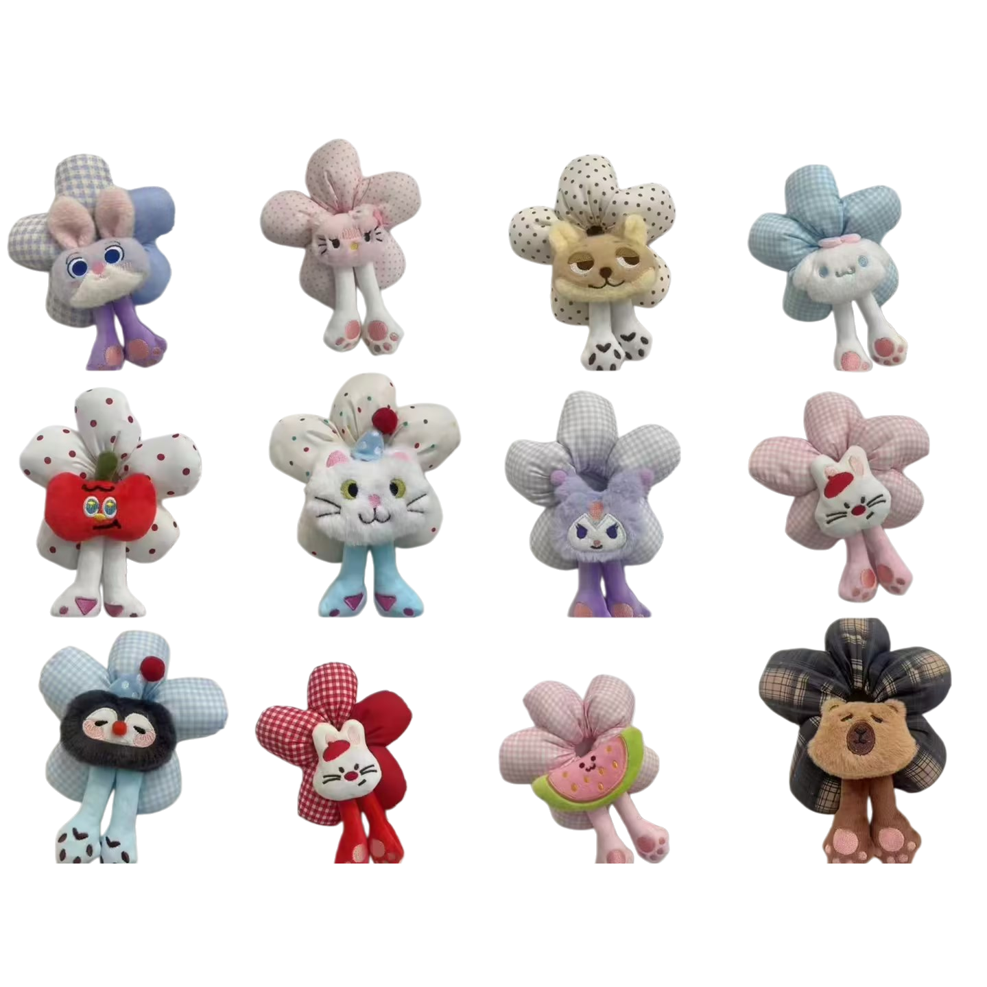 Cartoon flower large intestine butt hair band, cute hair flower, girl bun hairstyle, hair band, hair accessory 102448573 Item Picture