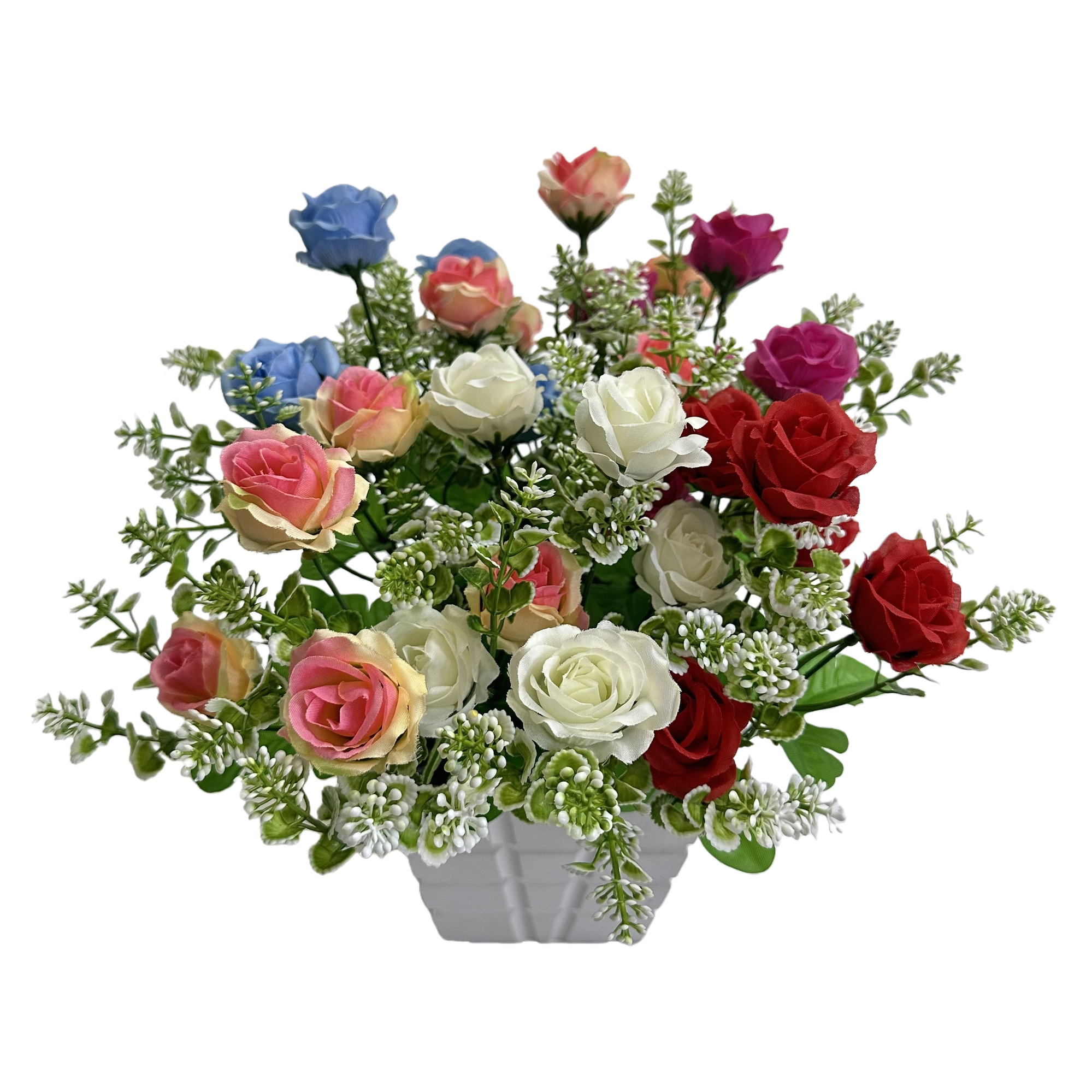 Simulated colorful rose bouquet with petal petals, a fresh flower replacement for Flowers roses. Simulated rose 104957486 Item Picture