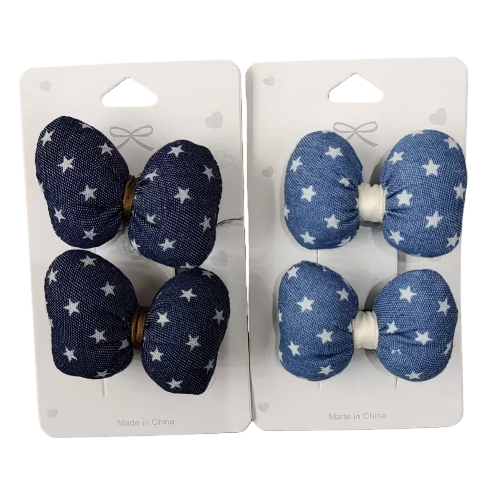 Blue star bow acetate shark clip, grappling clip and hairpin Item Picture