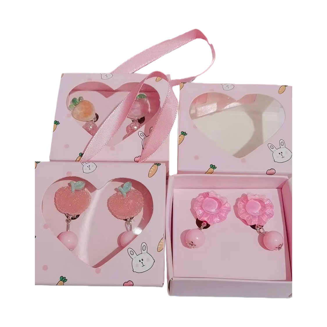 Hello Kitty conjunto de joyas para niños rosa atado pendientes collar colgante espere por mí después de la escuela barkies niñas adorables accesorios Item Picture