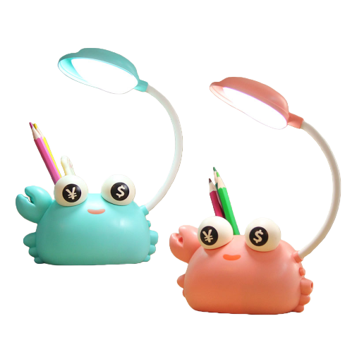 Cross-border creative, cute, rich crab pen holder, desk lamp, high appearance level, cartoon LED tube, foldable and storable dormitory Item Picture