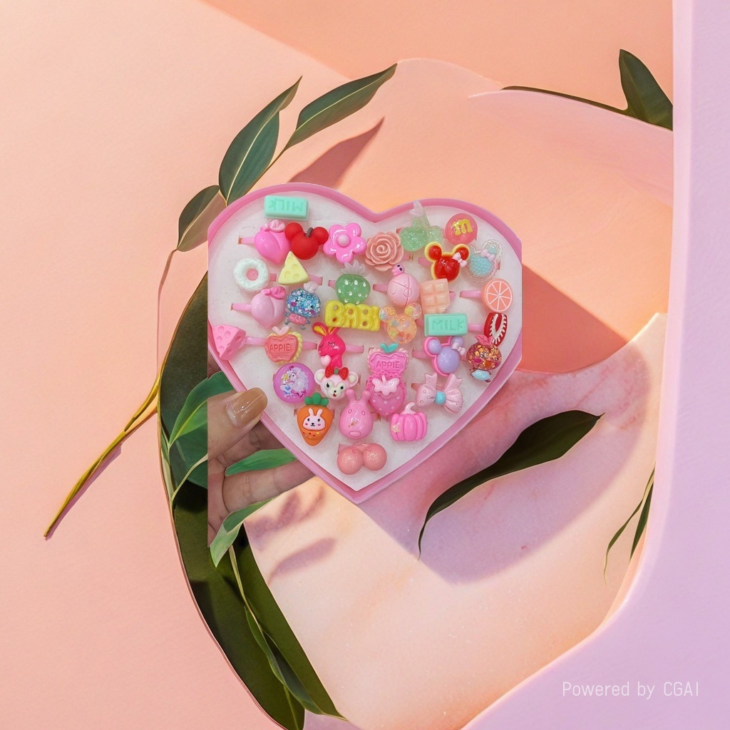 Pinza de pelo en forma de corazón rosa caja set pinza de acetato pinza de tiburón pinza de pelo Specification image