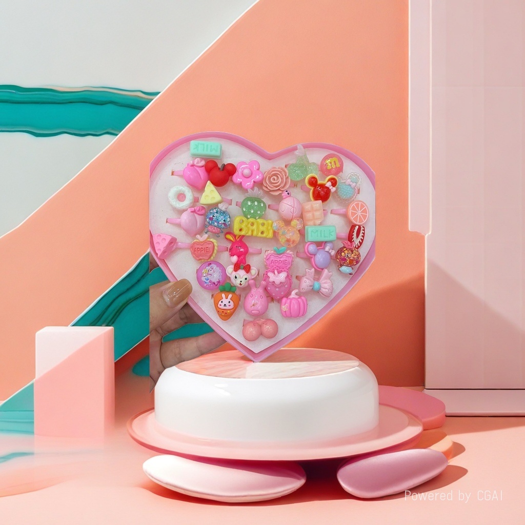 Pinza de pelo en forma de corazón rosa caja set pinza de acetato pinza de tiburón pinza de pelo Application Scenario