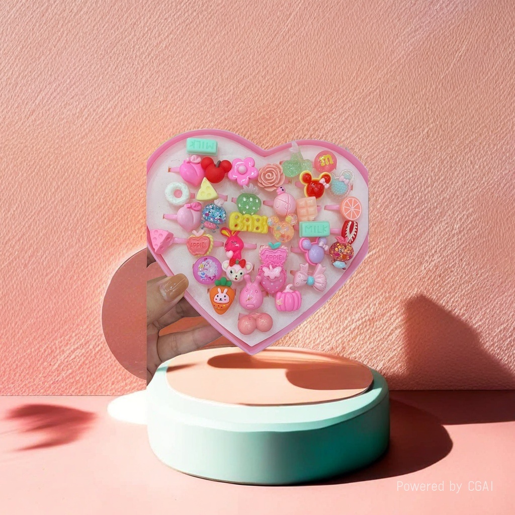 Pinza de pelo en forma de corazón rosa caja set pinza de acetato pinza de tiburón pinza de pelo