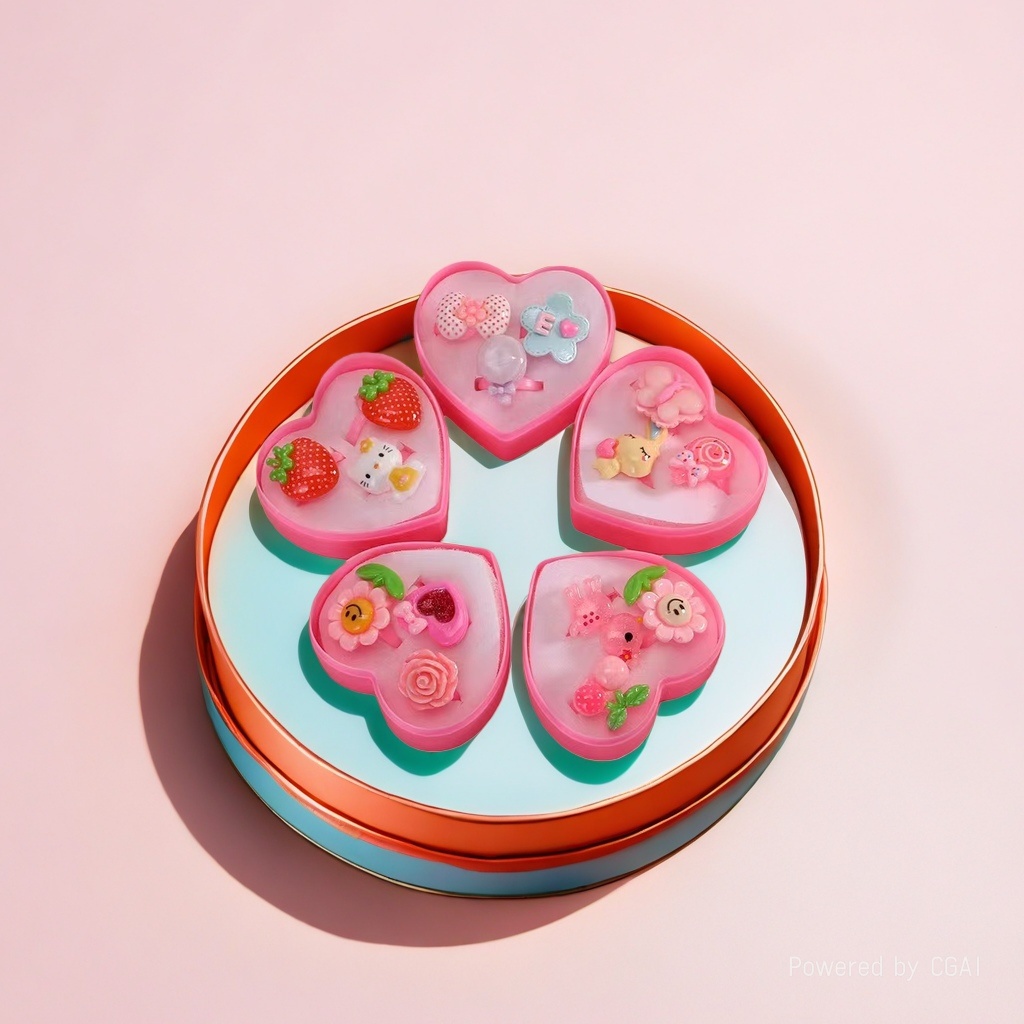 Children's fabric hair clips, baby hooded cartoon headwear, mother and baby products, cute hair accessories. 094421147 details Picture