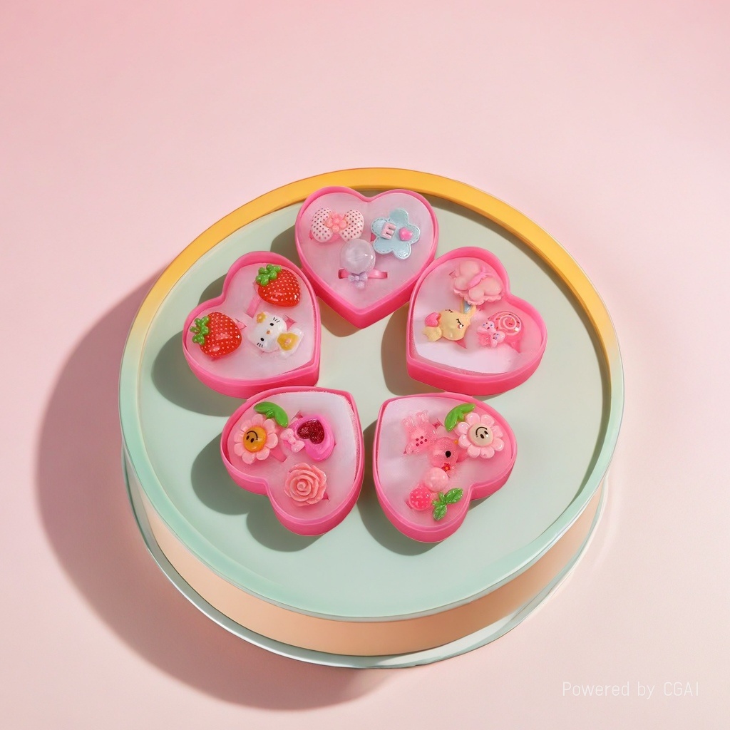 Children's fabric hair clips, baby hooded cartoon headwear, mother and baby products, cute hair accessories. 094421147 Application Scenario