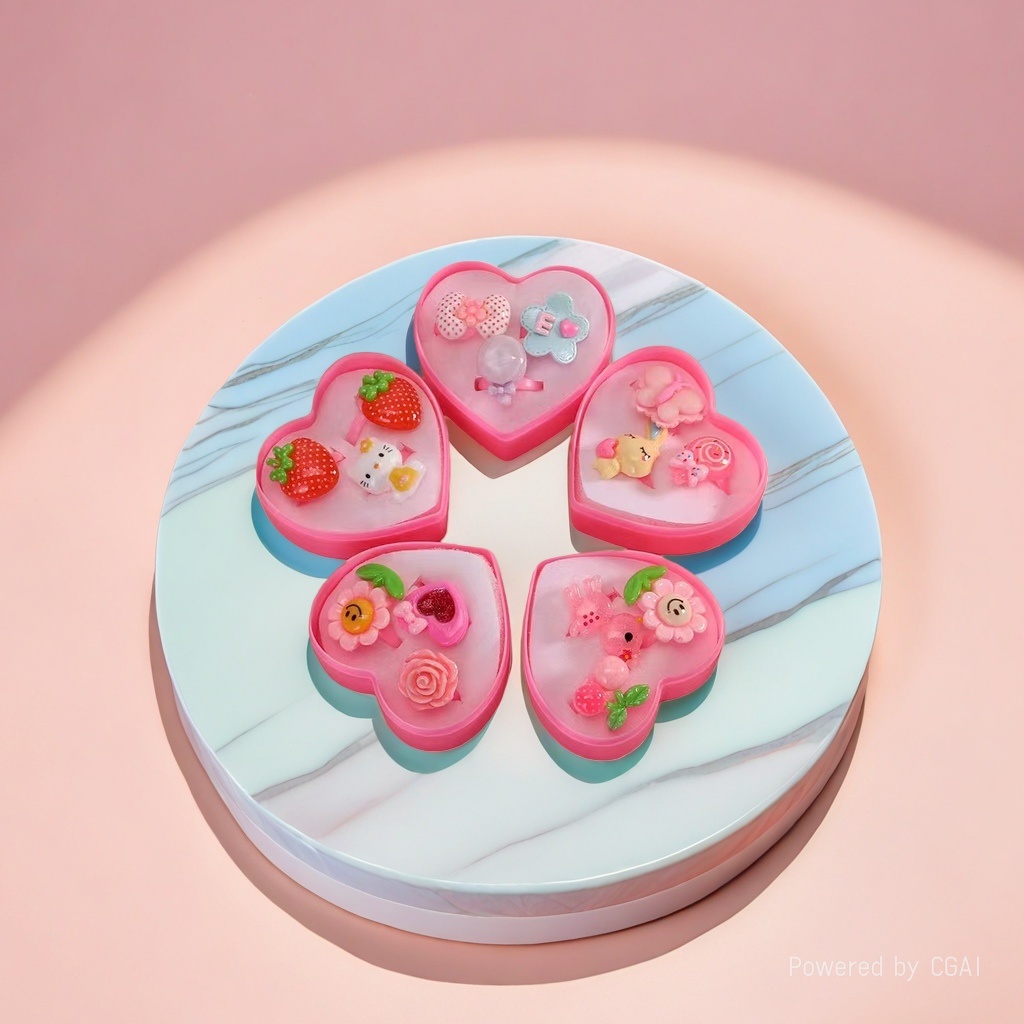 Children's fabric hair clips, baby hooded cartoon headwear, mother and baby products, cute hair accessories. 094421147 Specification image