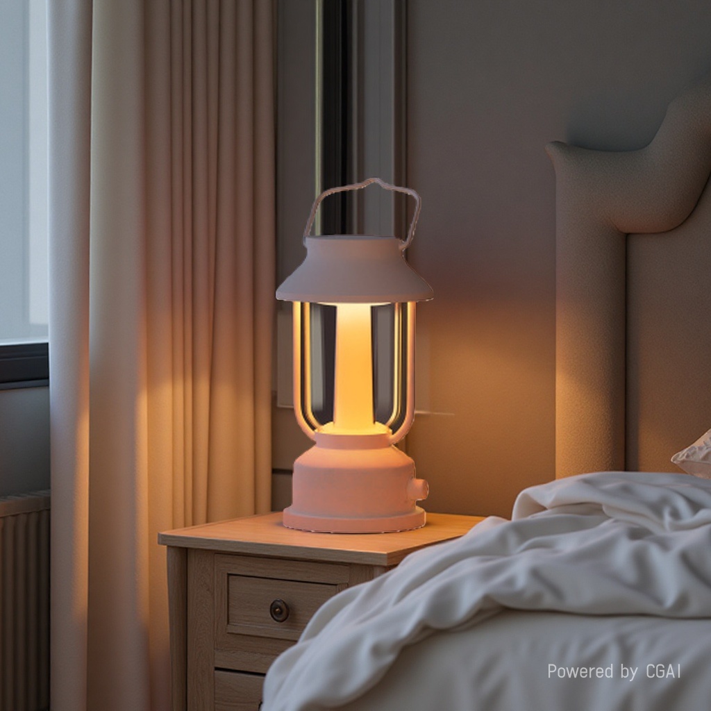 The Mi Guang handle lamp features a color-changing and color-fixing knob. It is lightweight and easy to hold in one hand Specification image