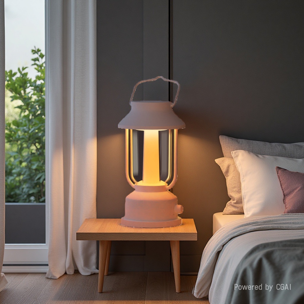 The Mi Guang handle lamp features a color-changing and color-fixing knob. It is lightweight and easy to hold in one hand details Picture