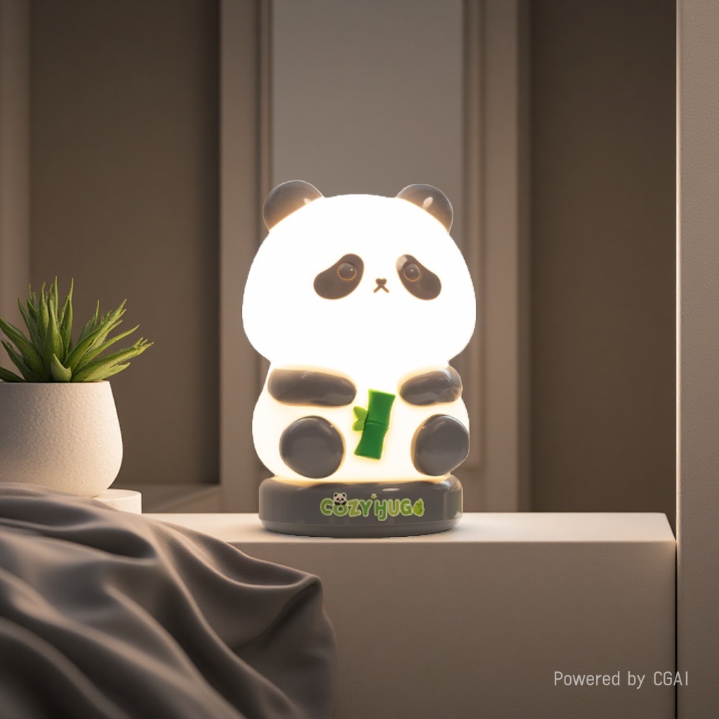 New Group Series Panda Plug-in (Charging) Night Light button switch souvenir gift details Picture