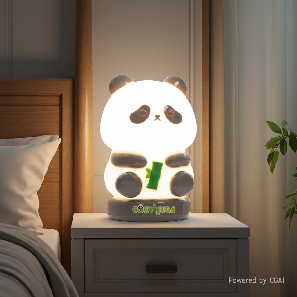 New Group Series Panda Plug-in (Charging) Night Light button switch souvenir gift Application Scenario