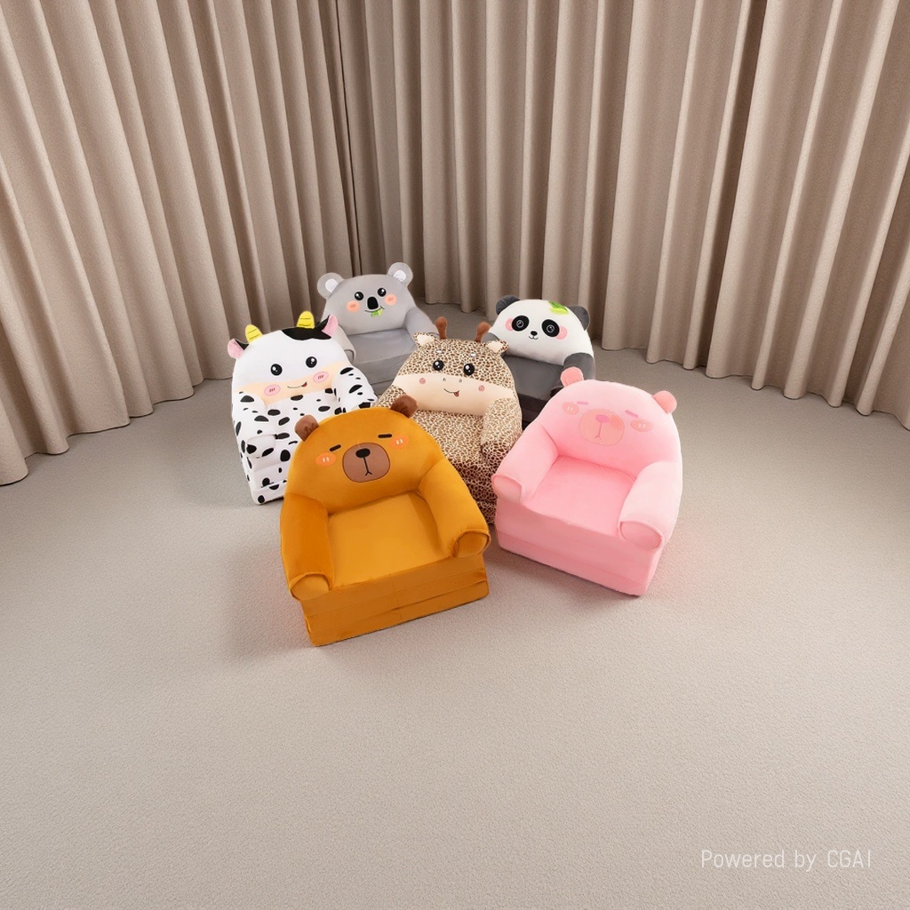 Children's sofa, cartoon animals, cute boys and girls, lazy lying seats, baby stools, kindergarten nap MATS