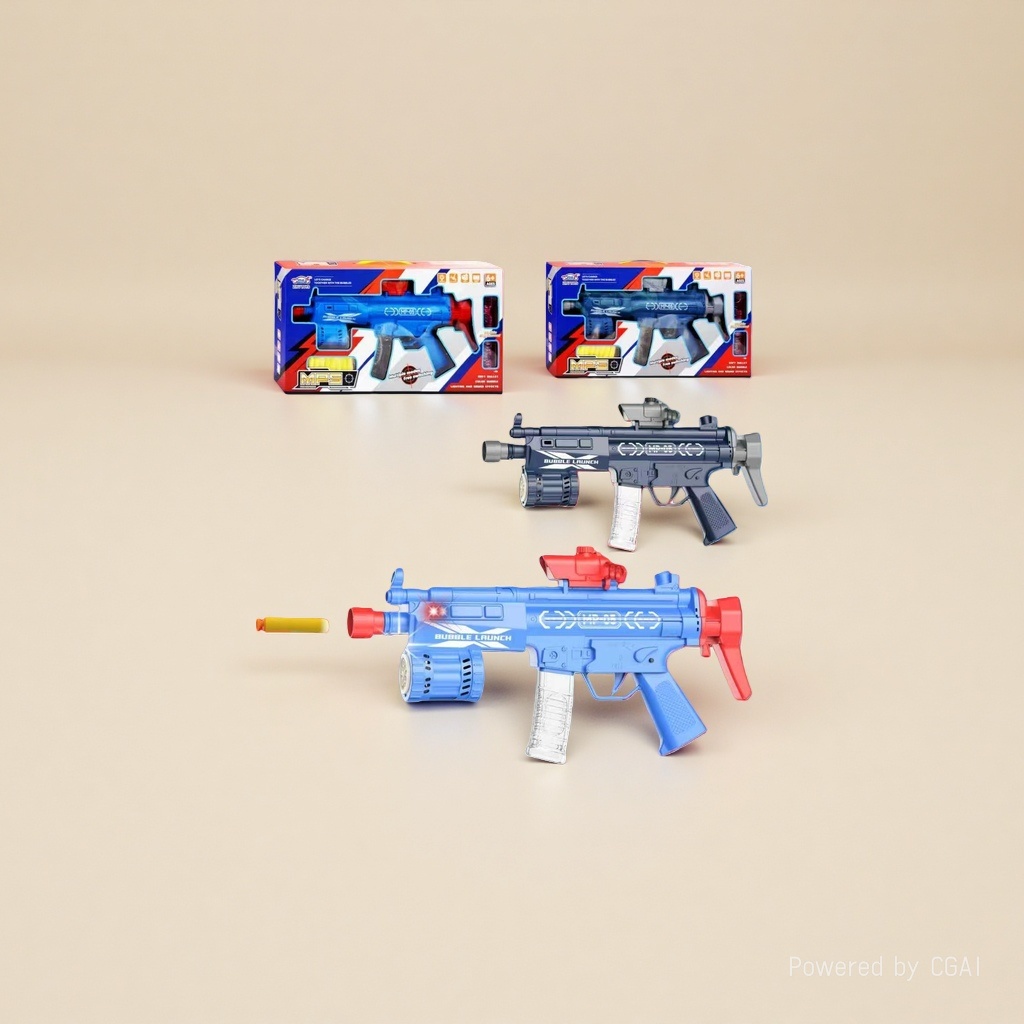 MP5 electric water bomb gun Bubble launcher multi-mode switching light and sound effect toy gun details Picture