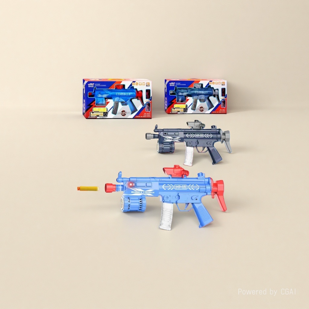 MP5 electric water bomb gun Bubble launcher multi-mode switching light and sound effect toy gun Application Scenario