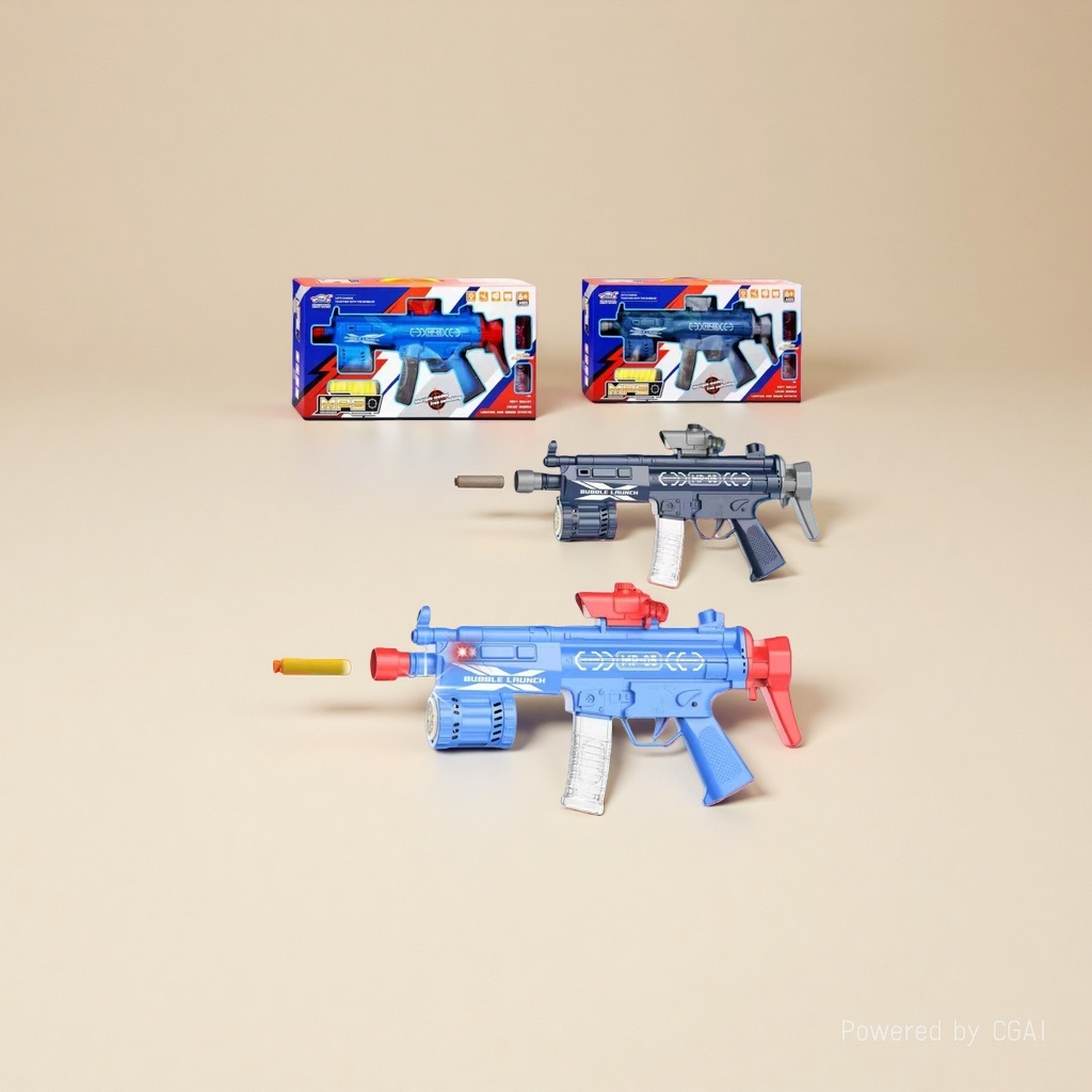 MP5电动水弹枪泡泡发射器多模式切换灯光音效玩具枪